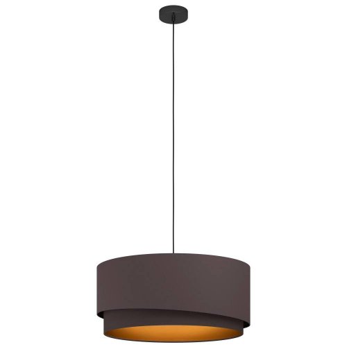 Светильник подвесной Manderline 39931 Eglo коричневый 1 лампа, основание чёрное в стиле современный 
