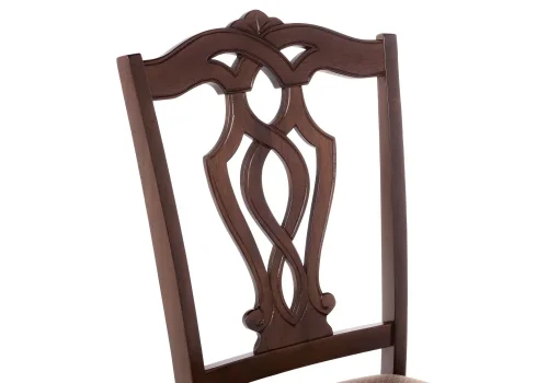 Деревянный стул Vastra cappuccino / brown 11789 Woodville, коричневый/ткань, ножки/дерево/коричневый капучино, размеры - ****480*580 фото 5