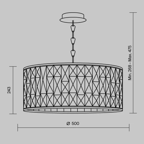 Люстра хрустальная Gelid MOD184-PL-04-CH Maytoni прозрачная на 4 лампы, основание хром в стиле современный фото 3