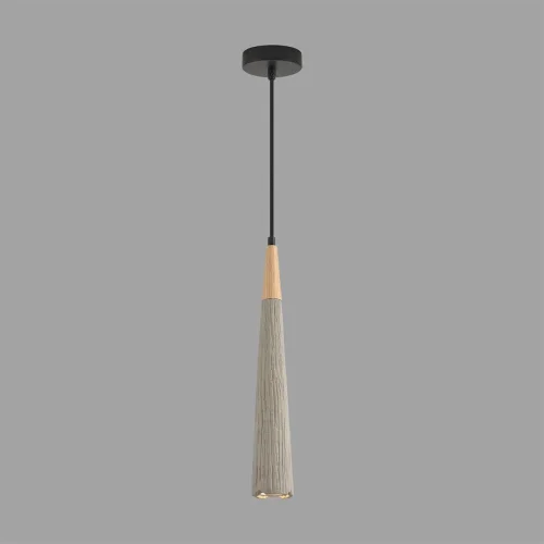 Светильник подвесной Eoliana 8351/1C Lumion серый на 1 лампу, основание чёрное в стиле скандинавский трубочки фото 4 Светильник подвесной Eoliana 8351/1C Lumion серый на 1 лампу, основание чёрное в стиле скандинавский трубочки фото 4