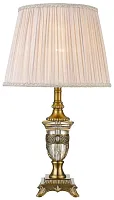 Настольная лампа Tico WE711.01.504 Wertmark бежевая 1 лампа, основание бронзовое хрусталь металл в стиле классический 