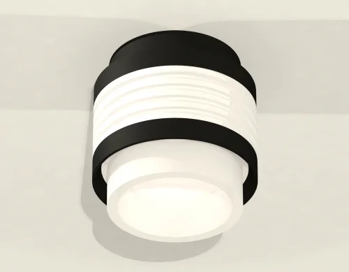 Светильник накладной XS8432001 Ambrella light белый 1 лампа, основание чёрное в стиле хай-тек круглый фото 2