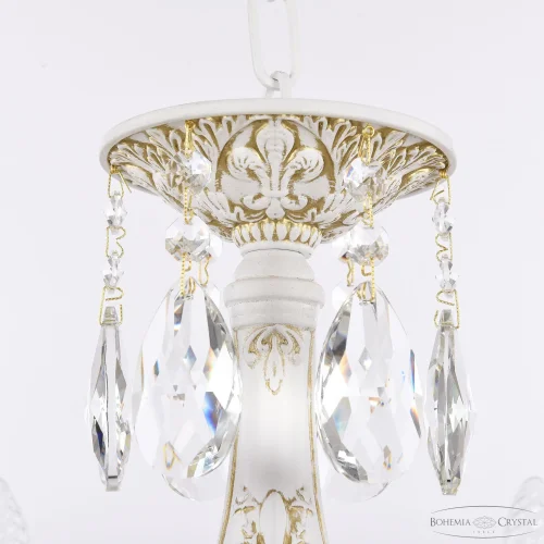 Люстра подвесная AL78101/6/175 B WMG Bohemia Ivele Crystal без плафона на 6 ламп, основание белое патина золотое в стиле классический sp фото 5