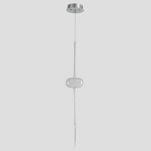 Светильник подвесной LED GLASS SP3W LED CHROME Crystal Lux прозрачный на 3 лампы, основание хром в стиле фото 2