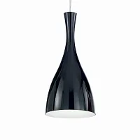 Светильник подвесной OLIMPIA SP1 NERO Ideal Lux чёрный на 1 лампу, основание хром в стиле современный 