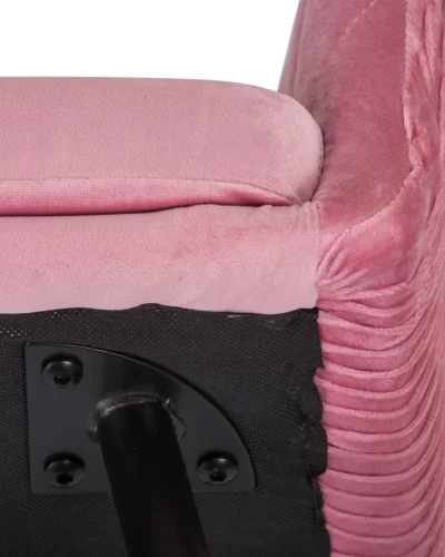 Стул обеденный 7305-LM MARY, цвет сиденья розовый (1922-16) Dobrin, розовый/велюр, ножки/металл/чёрный, размеры - ****510*510 фото 8