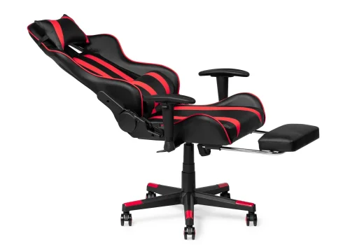 Компьютерное кресло Corvet black / red 15466 Woodville, красный чёрный/искусственная кожа, ножки/пластик/чёрный, размеры - *1350***540* фото 7