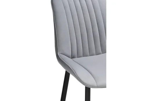 Полубарный стул Седа К светло-серый / черный 511175 Woodville, серый/велюр, ножки/металл/чёрный, размеры - ****490*570 фото 6