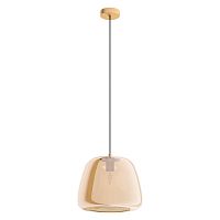Светильник подвесной Albarino 39676 Eglo янтарный 1 лампа, основание латунь в стиле современный выдувное
