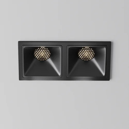 Светильник точечный LED Alfa LED DL043-02-10W4K-SQ-B-1 Maytoni чёрный на 1 лампу, основание чёрное в стиле современный хай-тек прямоугольный фото 3