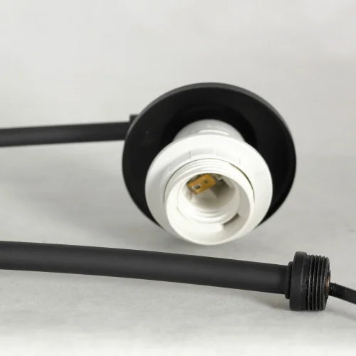 Торшер LSP-0641 Lussole изогнутый чёрный 1 лампа, основание чёрное в стиле современный
 фото 4