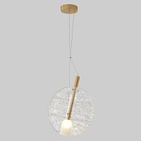 Светильник подвесной FROZEN SP1 BRASS Crystal Lux прозрачный на 1 лампу, основание латунь в стиле современный 