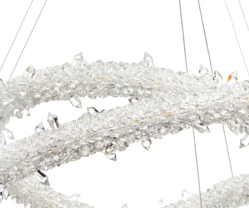 Люстра подвесная LED Лиам 07875-80+60,33(3000K) Kink Light белая на 1 лампу, основание золотое в стиле современный кольца фото 2