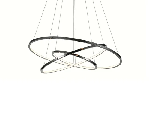 Светильник подвесной LED 15303/S black glossy Newport чёрный 1 лампа, основание чёрное в стиле минимализм хай-тек современный кольца фото 2