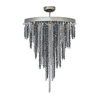 Люстра потолочная хрустальная Flusso H 1.4.55.106 N Arti Lampadari чёрная прозрачная на 12 ламп, основание никель в стиле современный арт-деко каскад