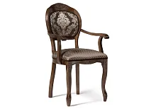 Деревянный стул Лауро орех / шоколад 450647 Woodville, коричневый/ткань, ножки/массив бука/орех, размеры - ****570*600