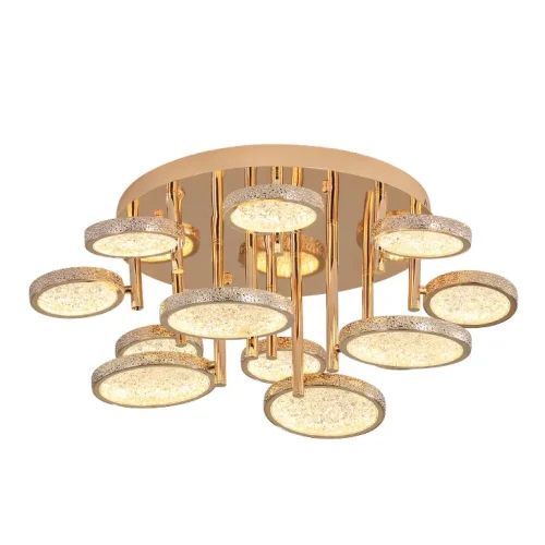 Люстра потолочная NAINA CH L60 207834-23 ImperiumLoft прозрачная на 7 ламп, основание золотое в стиле современный фото 4 Люстра потолочная NAINA CH L60 207834-23 ImperiumLoft прозрачная на 7 ламп, основание золотое в стиле современный фото 4