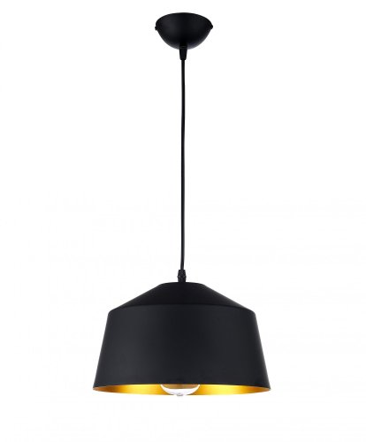 Светильник подвесной лофт Rufo E 1.3.P1 B Arti Lampadari золотой 1 лампа, основание чёрное в стиле лофт 