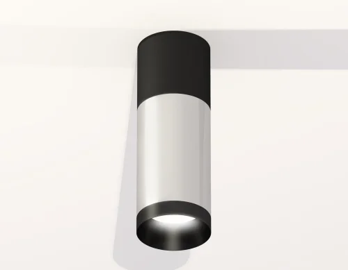 Светильник накладной Techno spot XS6324060 Ambrella light серебряный 1 лампа, основание чёрное в стиле современный круглый фото 3