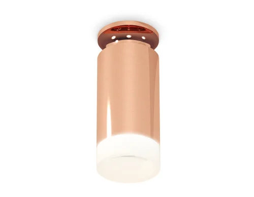 Светильник накладной Techno spot XS6326082 Ambrella light золотой розовый 1 лампа, основание золотое розовое в стиле современный круглый