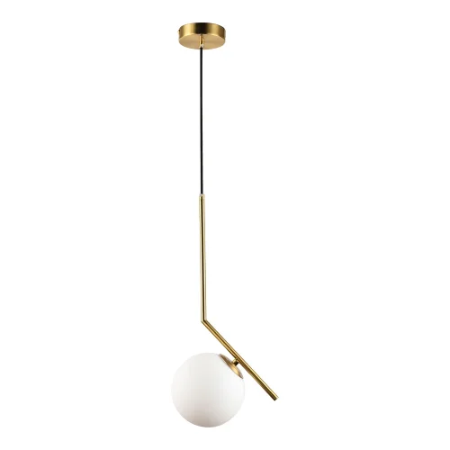 Светильник подвесной LSP-8585 Lussole белый 1 лампа, основание матовое золото в стиле современный 