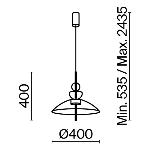 Светильник подвесной LED Bangkok MOD185PL-L6B3K6 Maytoni серый на 1 лампу, основание чёрное в стиле современный фото 3