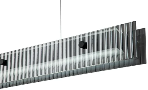 Светильник подвесной LED с пультом Lucen 4007/02/10PL Stilfort серый чёрный 1 лампа, основание чёрное в стиле современный хай-тек линейный с пультом фото 4