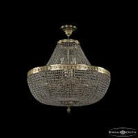 Люстра подвесная 19051/H1/70IV G C1 Bohemia Ivele Crystal прозрачная на 22 лампы, основание золотое в стиле классика sp