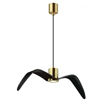 Светильник подвесной Birds 4900/1C Odeon Light чёрный 1 лампа, основание бронзовое в стиле современный птички