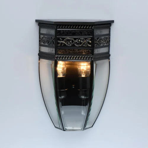 Бра Корсо 801020702 Chiaro прозрачный на 2 лампы, основание чёрное в стиле кантри  фото 2