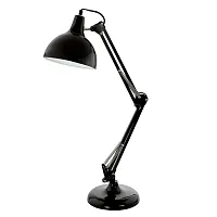 Настольная лампа BORGILLIO 94697 Eglo чёрная 1 лампа, основание чёрное металл в стиле лофт 