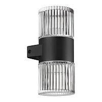 Настенный светильник уличный LED Estima 359292 Novotech уличный IP65 чёрный на 1 лампу, плафон прозрачный в стиле современный LED