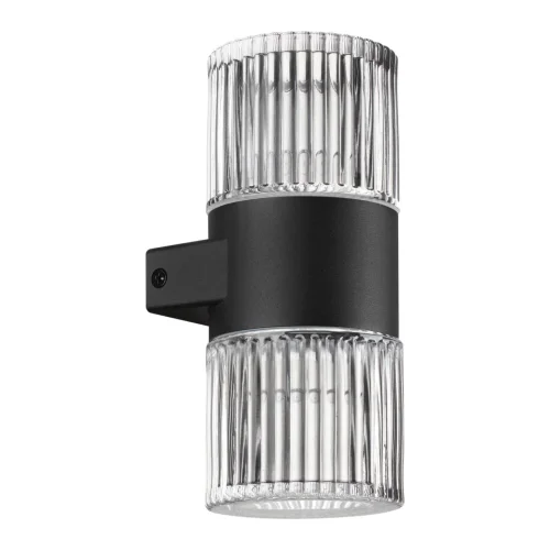 Настенный светильник уличный LED Estima 359292 Novotech уличный IP65 чёрный на 1 лампу, плафон прозрачный в стиле современный LED