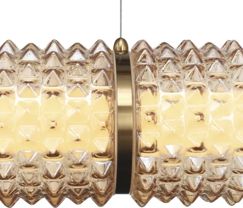 Светильник подвесной LED Saguaro SL6144.313.01 ST-Luce янтарный на 1 лампу, основание латунь в стиле современный линейный фото 2