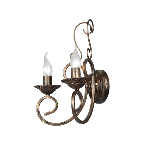 Бра V1094-1/2A Vitaluce без плафона на 2 лампы, основание бронзовое в стиле современный кантри фото 3