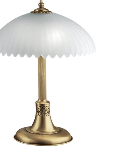 Настольная лампа P 825 Reccagni Angelo белая 2 лампы, основание античное бронза латунь металл в стиле классический  фото 2