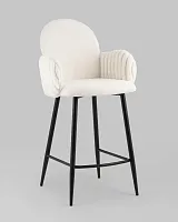 Стул полубарный Wave Stripes, букле белый УТ000039363 Stool Group, белый/букле, ножки/металл/чёрный, размеры - *****