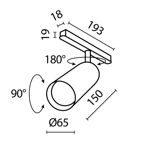 Трековый светильник LED Magnetic track system Exility TR032-2-20W4K-S-W Maytoni белый для шинопроводов серии Magnetic track system Exility белый фото 7