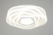 Люстра потолочная LED Longa OML-09407-285 Omnilux белая на 1 лампа, основание белое в стиле хай-тек квадраты