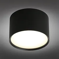 Светильник накладной LED Salentino OML-100919-06 Omnilux чёрный 1 лампа, основание чёрное в стиле хай-тек круглый