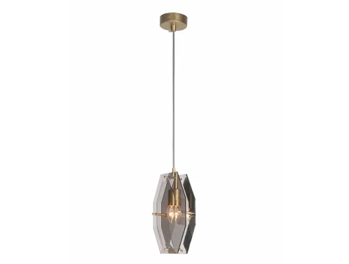 Светильник подвесной 10521/S Newport серый чёрный 1 лампа, основание латунь в стиле современный 