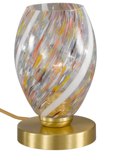 Настольная лампа P 10034/1 Reccagni Angelo разноцветная прозрачная 1 лампа, основание матовое золото металл в стиле классический современный  фото 2