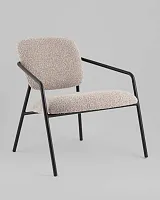 Кресло лаунж Rooney, серый УТ000039353 Stool Group, серый/букле, ножки//чёрный, размеры - ****700*710мм