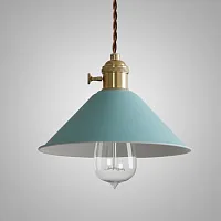 Светильник подвесной BRAID голубой 178455-26 ImperiumLoft голубой 1 лампа, основание латунь в стиле современный 