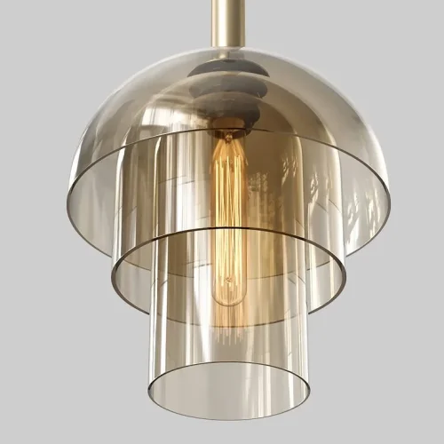 Светильник подвесной JOLLY H48 204479-26 ImperiumLoft коричневый 1 лампа, основание латунь в стиле лофт  фото 3