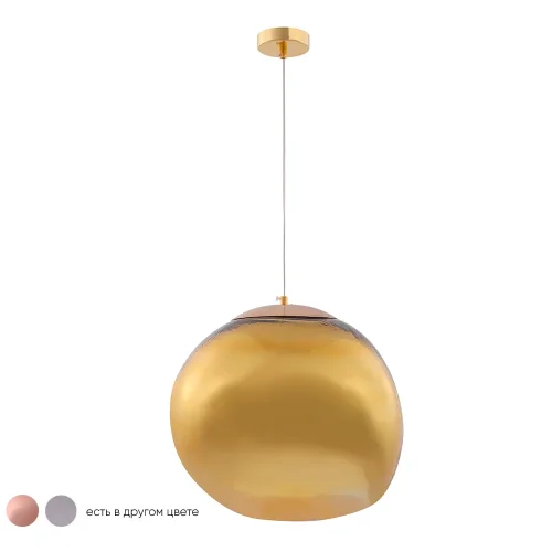Светильник подвесной MALAGA SP1 D360 GOLD Crystal Lux золотой янтарный 1 лампа, основание золотое в стиле современный  фото 2