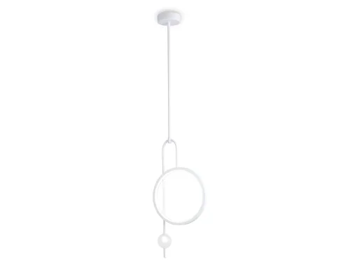 Светильник подвесной LED FL66431 Ambrella light белый на 1 лампу, основание белое в стиле хай-тек современный 