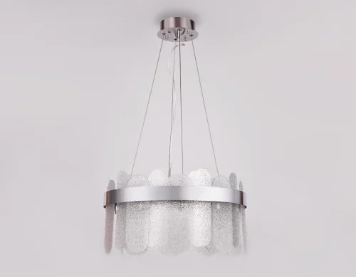Люстра подвесная Traditional TR5330 Ambrella light прозрачная на 10 ламп, основание хром в стиле классический  фото 6