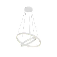 Светильник подвесной LED Rim MOD058PL-L55WK Maytoni белый на 1 лампу, основание белое в стиле современный хай-тек минимализм кольца