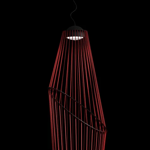 Светильник подвесной LED Beam 10292/A Red LOFT IT красный 1 лампа, основание чёрное в стиле   фото 4
